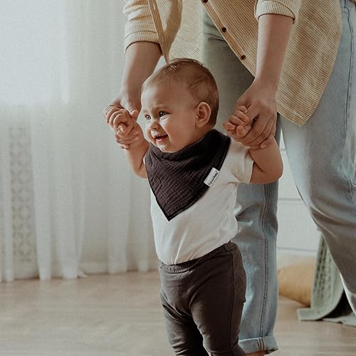 Miniatura 60 de Baberos tipo bandana para bebés para niños y niñas, súper suaves, unisex, paquete de 12 baberos de algodón orgánico absorbentes para dentición y