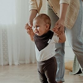 Muslin Baby Bibs for Boys Girls,10 Pack Super Absorbent Baby Bandana Drool Bibs Set for Teething and Drooling,100% Cotton Soft for Infant,Newborn