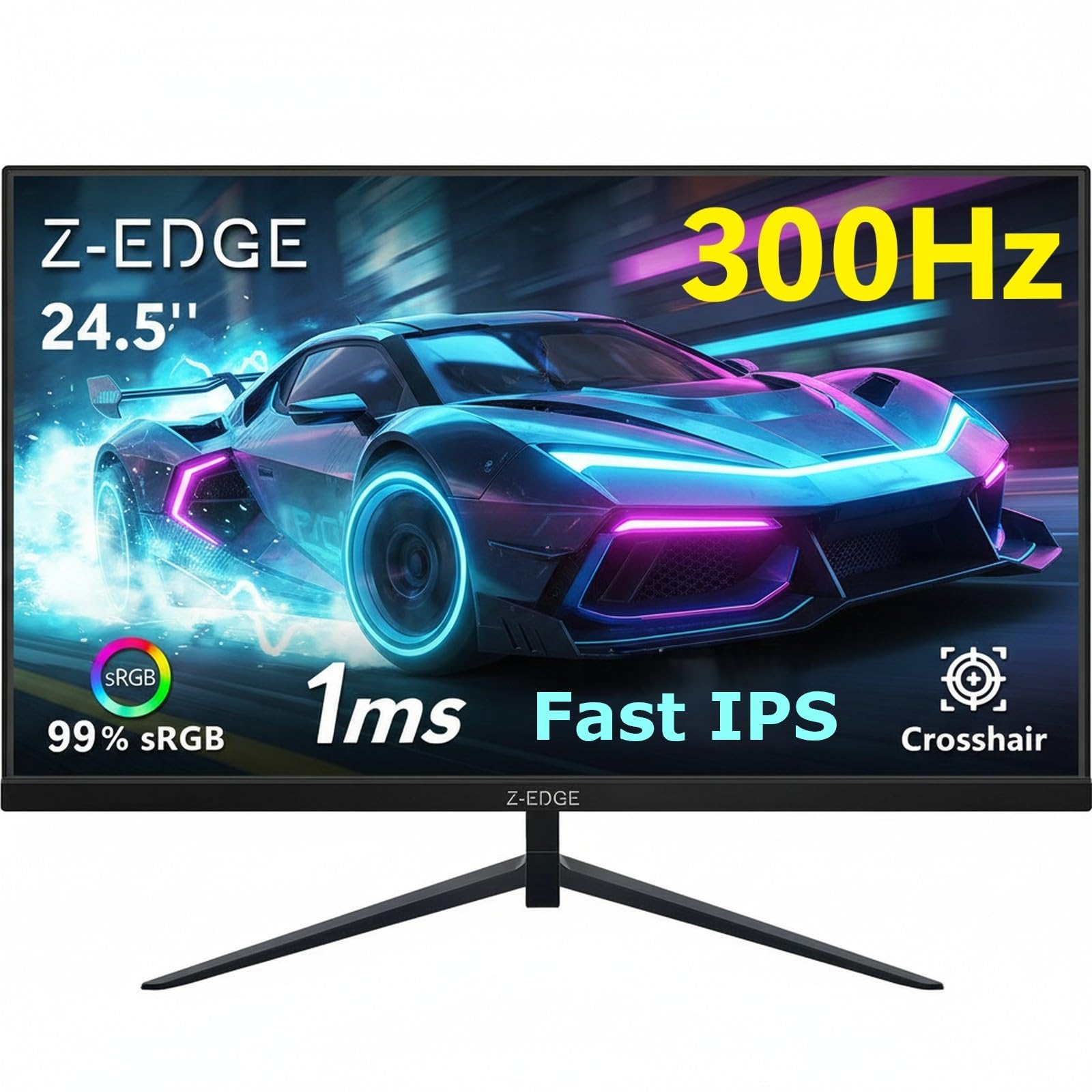 Z-Edge 24.5 Inch Gaming Monitor 300Hz 240Hz 1ms IPS 1080P 99% sRGB DP HDMI