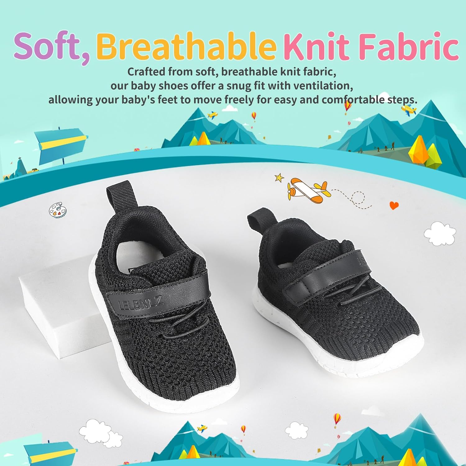 Knitted Slip-On Sneakers for Toddlers, Kids,Toddler Shoes, Baby Sneakers Girls Boys, Baby Walking Shoes, Non-Slip Fashion Baby Shoes, Lightweight Baby Socks Shoes,Daycare Shoes