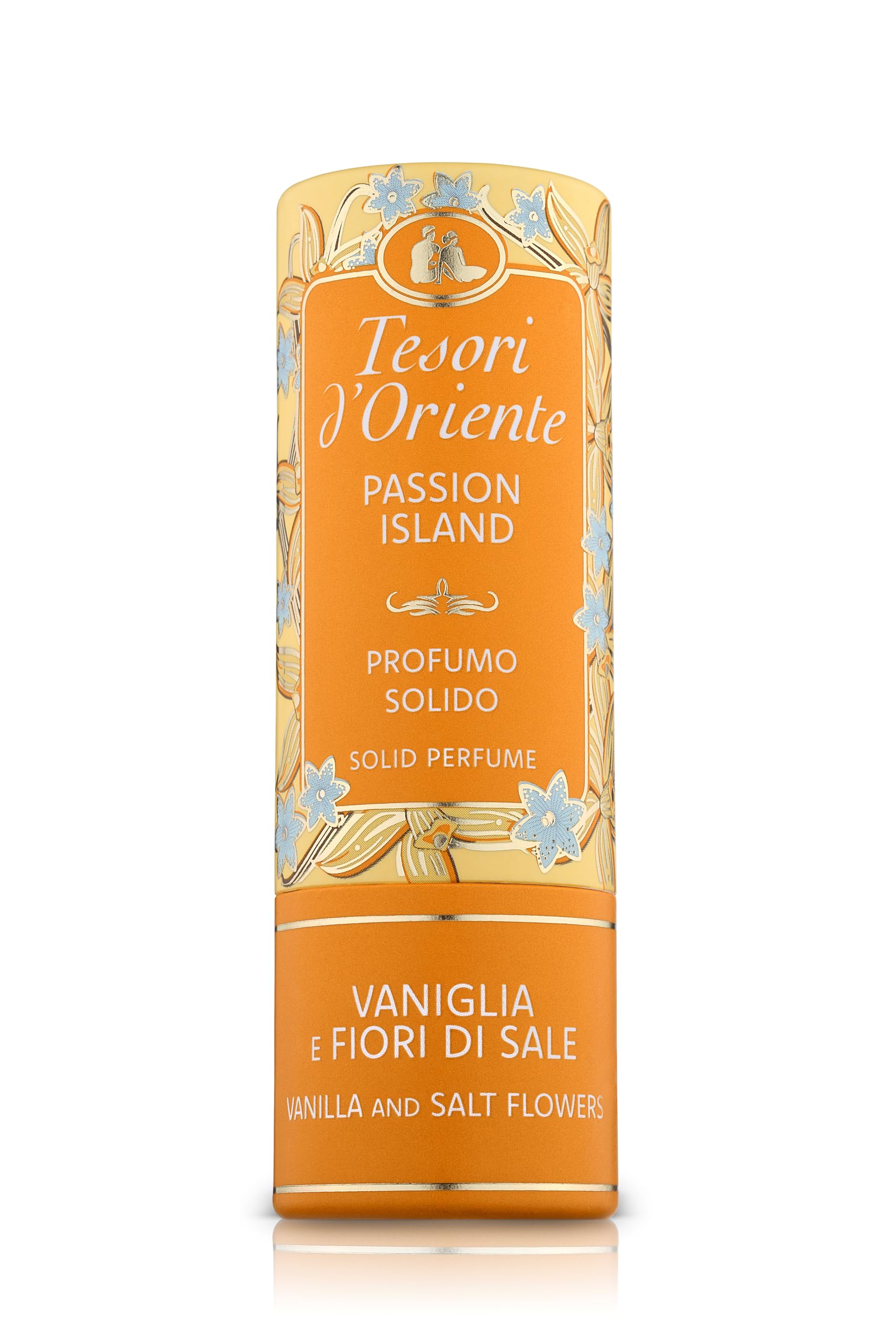 Tesori d'Oriente, Profumo Solido, Senza Acqua e Alcool, Vaniglia e Fior di Sale, Fragranza Avvolgente e Luminosa, 7gr
