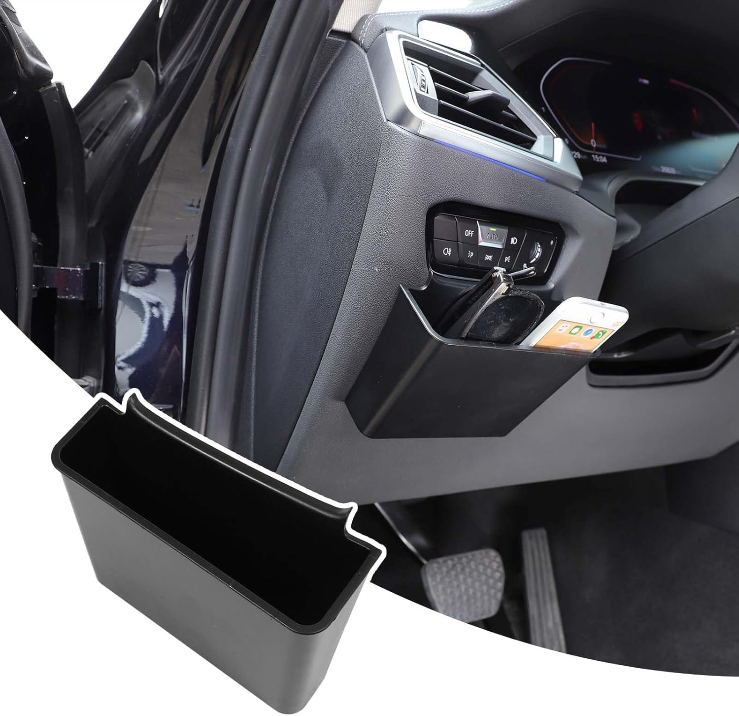 Center Console Dashboard Organizer Tray Compatible with BMW 3 Series G20 2020+,Headlight Switch Console Multifunctional Hanging Storage Box Interior Accessories 1PCS
