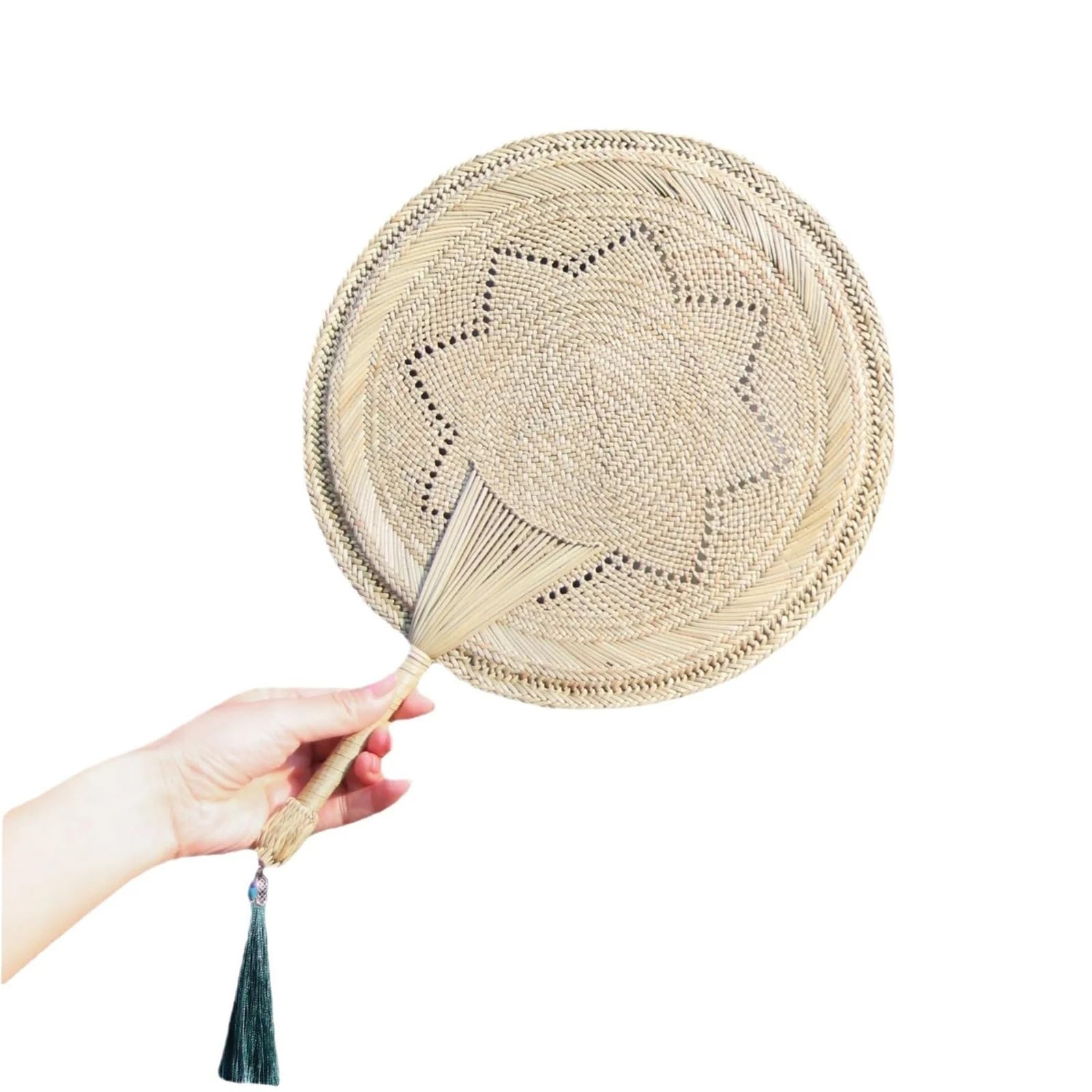 MDSRFGN Handcraft Straw Fan Cattail Fan Hand Woven Summer Mosquito Repellent Handcrafted Straw