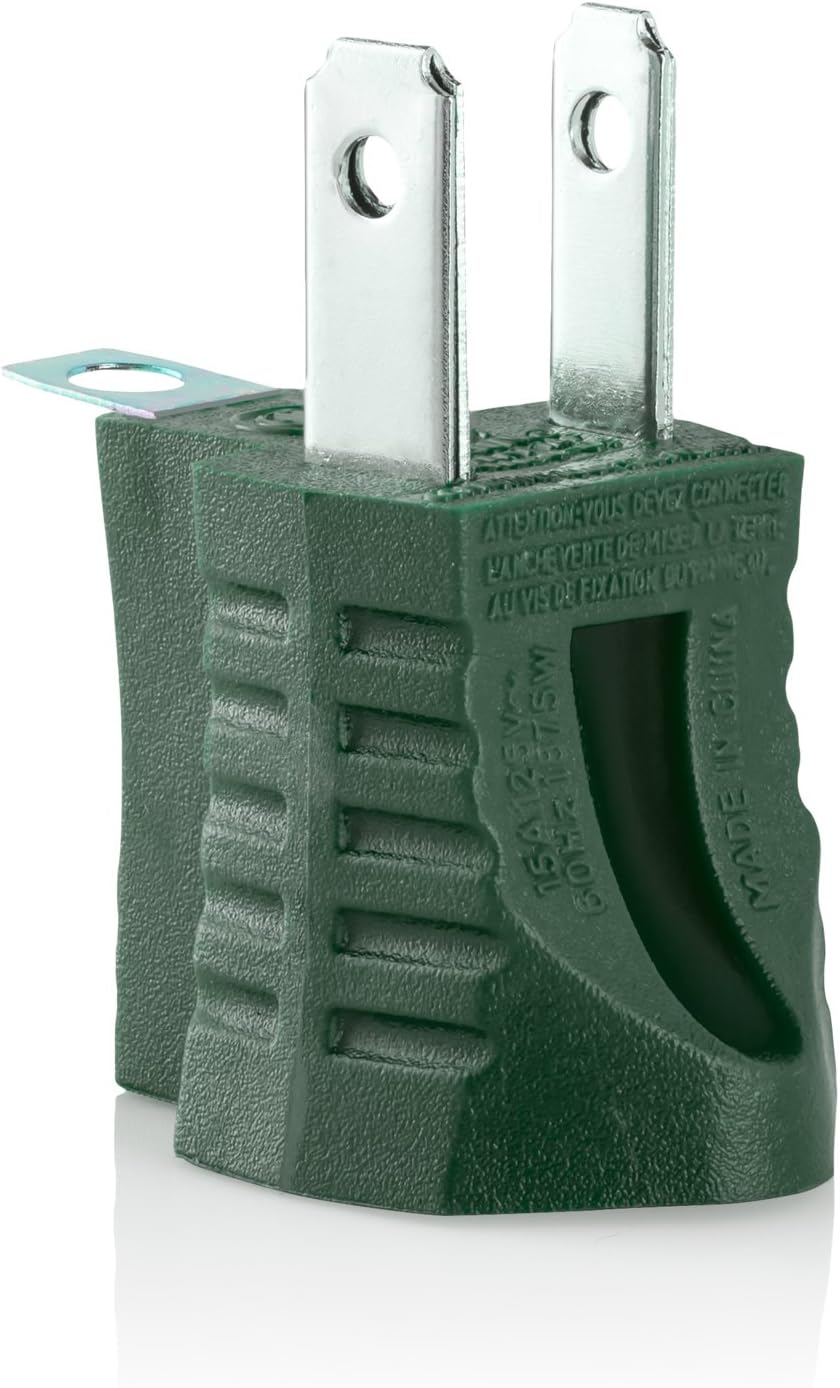 Yubi Power Grounding Adapter Plug - Grounded Outlet Adapter - 2 Prong to 3 Prong Adapter - 4 Pack - Green/White/Orange/Gray