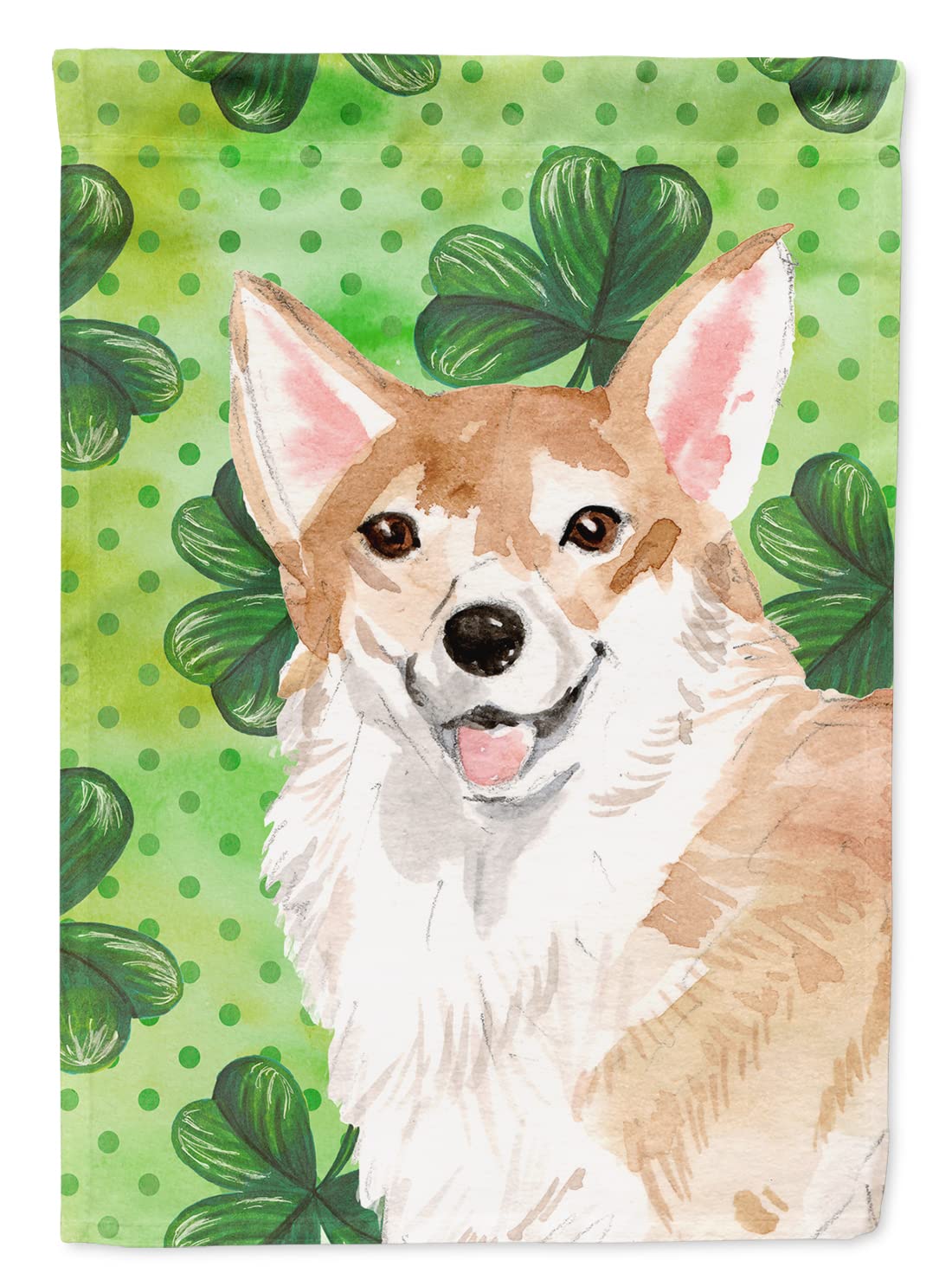 Grand drapeau Corgi Saint-Patrick Caroline's Treasures BB9554CHF en toile pour maison