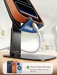 Lamicall Ultra-Thin Support de téléphone portable- [Hauteur réglable] Support de bureau pliable, Support mobile pour bureau, Accessoires de bureau pour iPhone 13 14 15 16 17 Pro Max Air, Galaxy S25, Cadeau de maman