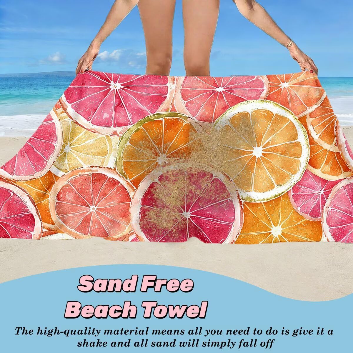 Toalla Playa 80x160 cm, Toalla Gimnasio Microfibra Secado Rapido, Juego de 2 Antiarena Toallas de Playa, Ligera Compacta Toallas Microfibra Grande para Viaje, Regalo Hombre Regalo Mujer (Limón) -4005