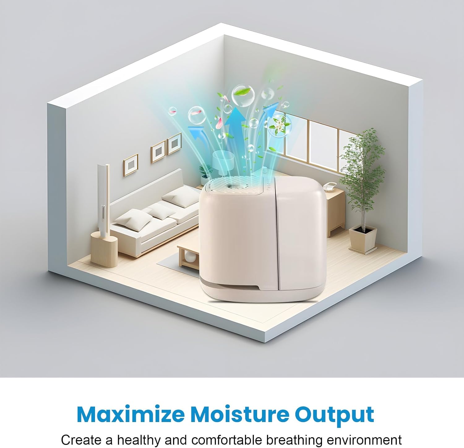 For Canopy Humidifier Wicking Filter Replacement 2.0, Compatible with Canopy Bedside and Nursery Humidifier 2.0,Wood Pulp & Paper Filter,4 Pack (Blue)