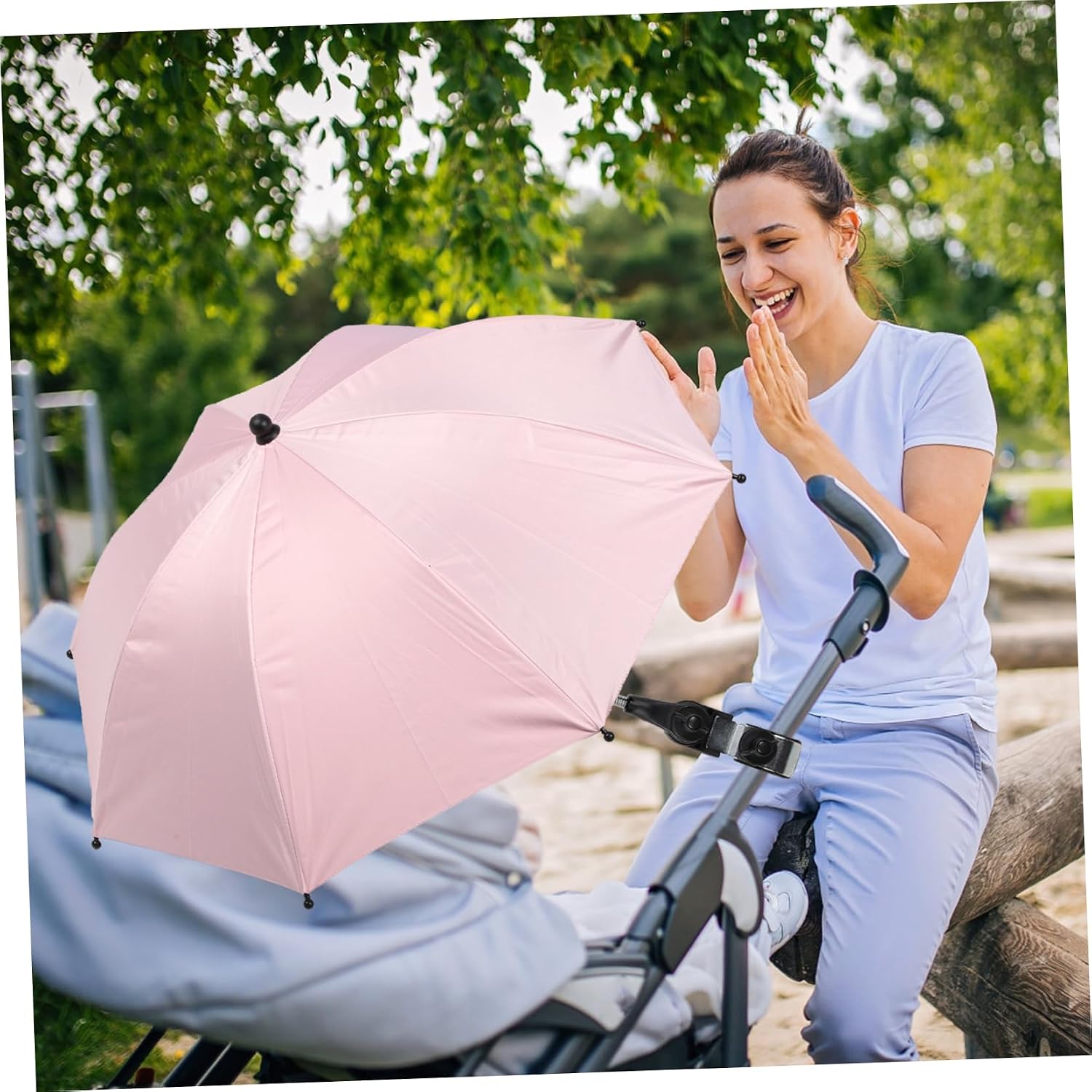 BESPORTBLE Stroller Umbrella UV Protection Parasol for Pushchair Lightweight Windproof Canopy Easy to Install Sun Shade for Outdoor Travel Shopping Camping and Fishing