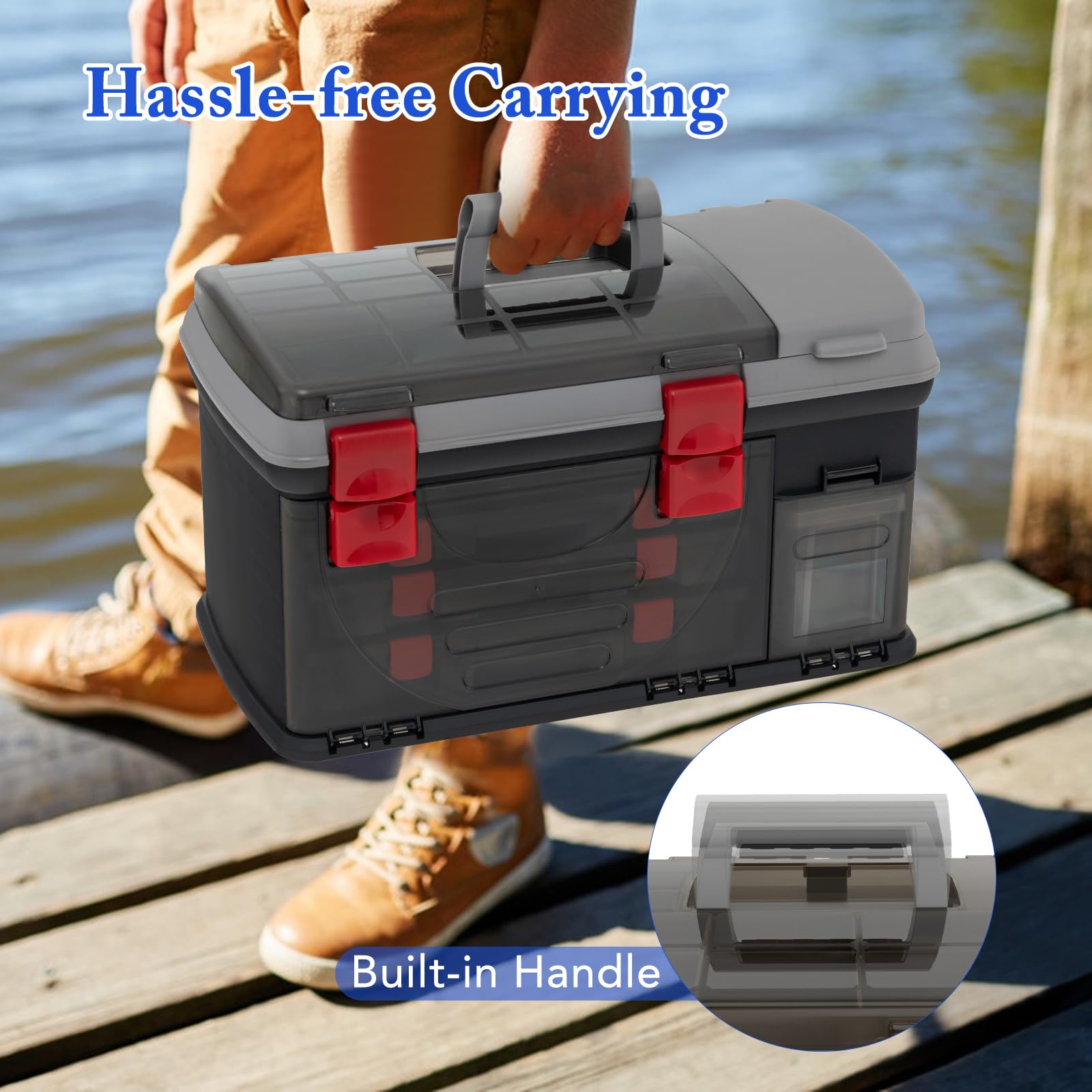 Fish Hook Fishing Bait Storage Box Waterproof And Anti-Collision Box Storage Case Organizer Kit - View #12
