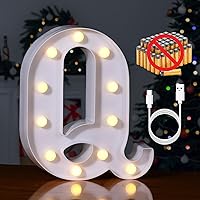 Vista 42 de Foaky LED Letter Lights Sign Marquee Light Up Letters Sign for Night Light Wedding/Birthday Party Battery Powered Christmas Lamp Home Bar