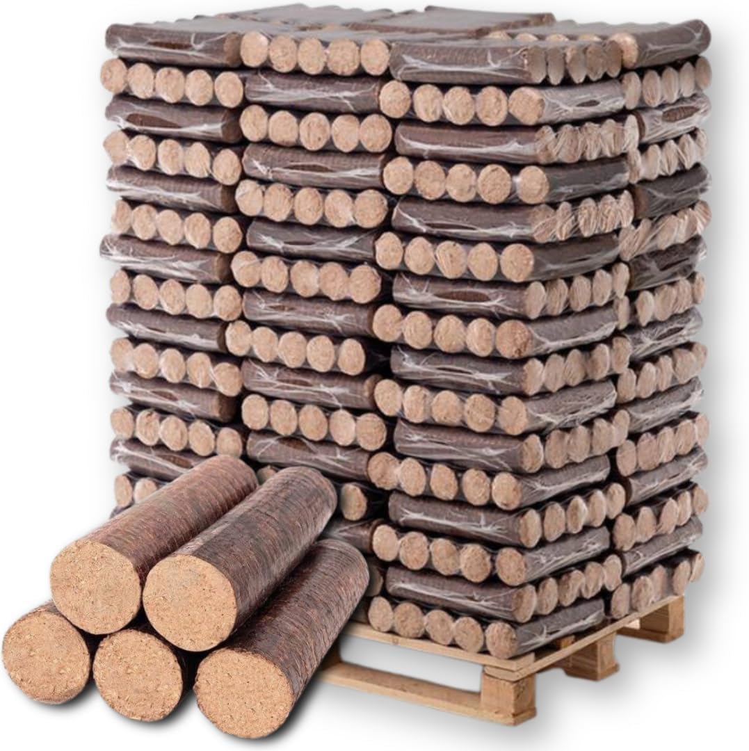 holz4home® HartholzEichenbriketts I Holzbriketts 960 kg auf Palette I Brennholz als Winter