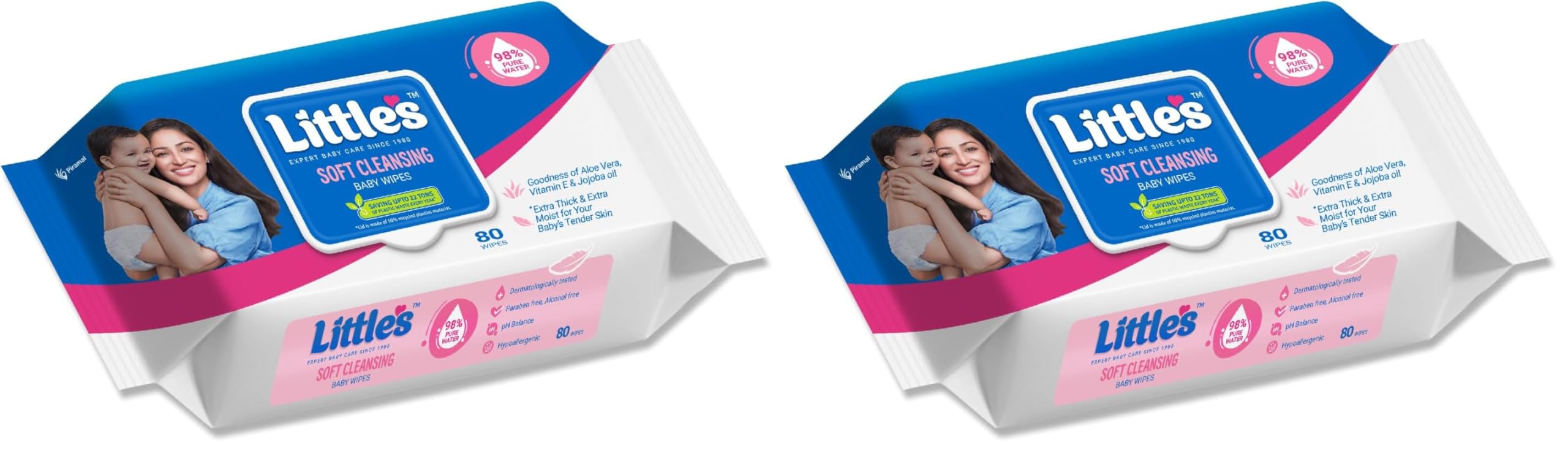 Little's Soft Cleansing Baby Wipes Lid Pack (80 Wipes) buy 1 get 1 free (Pack of 2)-image-35