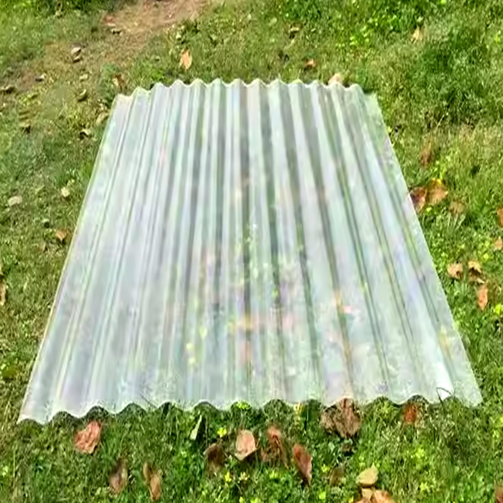 Planchas Transparentes Tejados,Panel para Tejado Ondulada,Lámina Techo de FRP de 2mm de Espesor,Chapa Tejado o Pared a Prueba de Lluvia y Protección UV,para Cochera (0.9x0.9m/35x35in,3 Pcs)