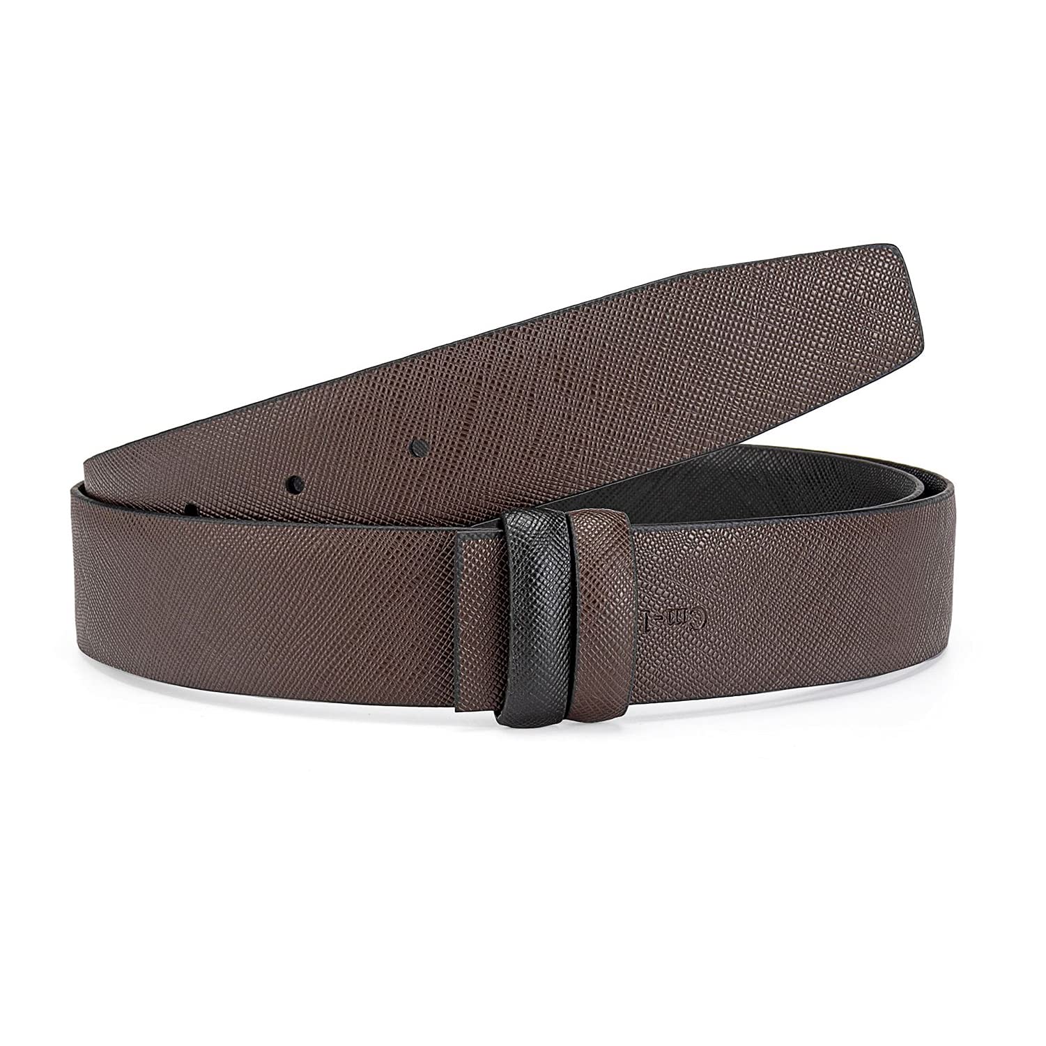 Vatee's Ceintures réversibles en cuir véritable sans boucle pour sangle de ceinture de remplacement pour Hommes/Femmes 38mm/34mm/29mm de large