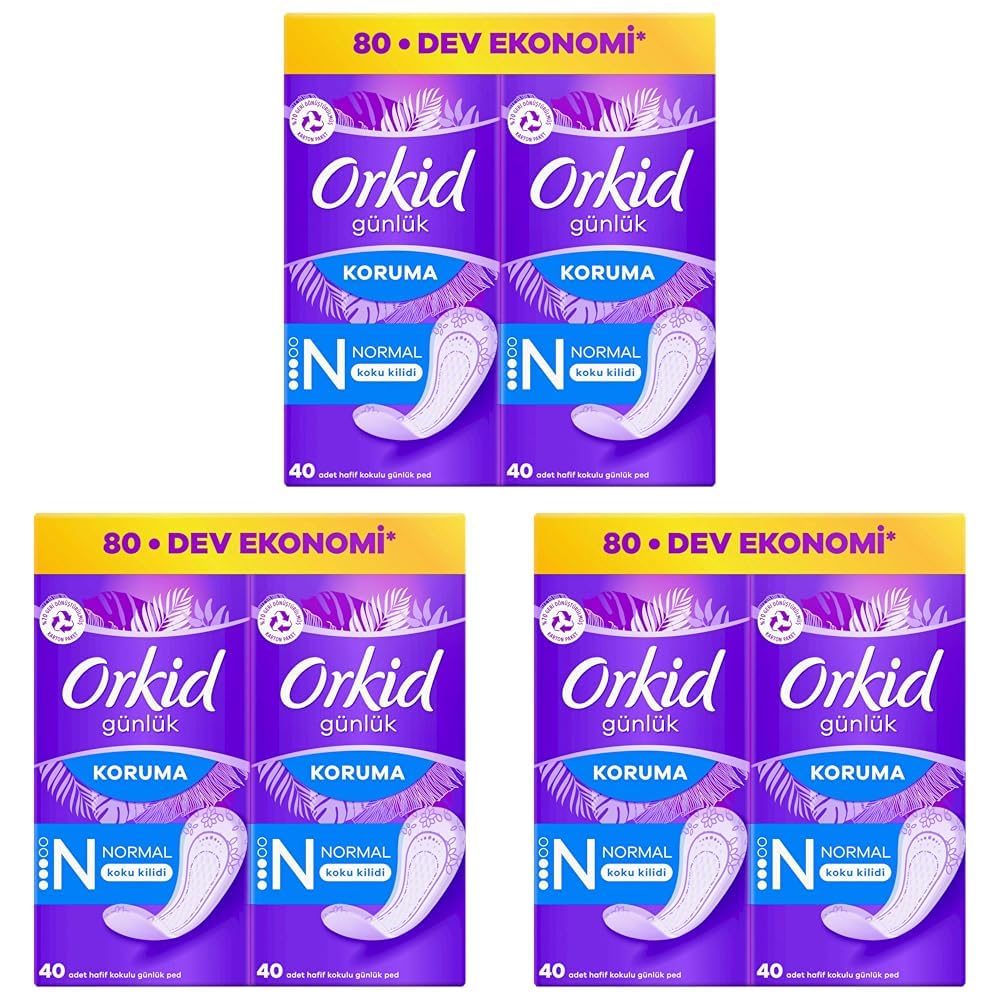 Orkid Günlük Ped Normal Dev Ekonomi Paketi 80 Ped 3lü paket
