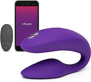 We-Vibe Sync 2 Vibromasseur télécommandé pour couple - Sextoy vibrant - Stimulation point G et clitoris - Étanche - Contrôlé via appli et télécommandé - Sextoys pour jeux sexuels d'adultes -Violet