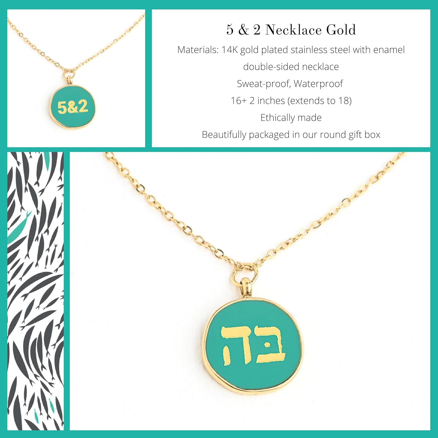 The Chosen: 5&2 Christian Necklace for Women | Religious Faith Based Jewelry | Jesus Necklace | Starfish Project