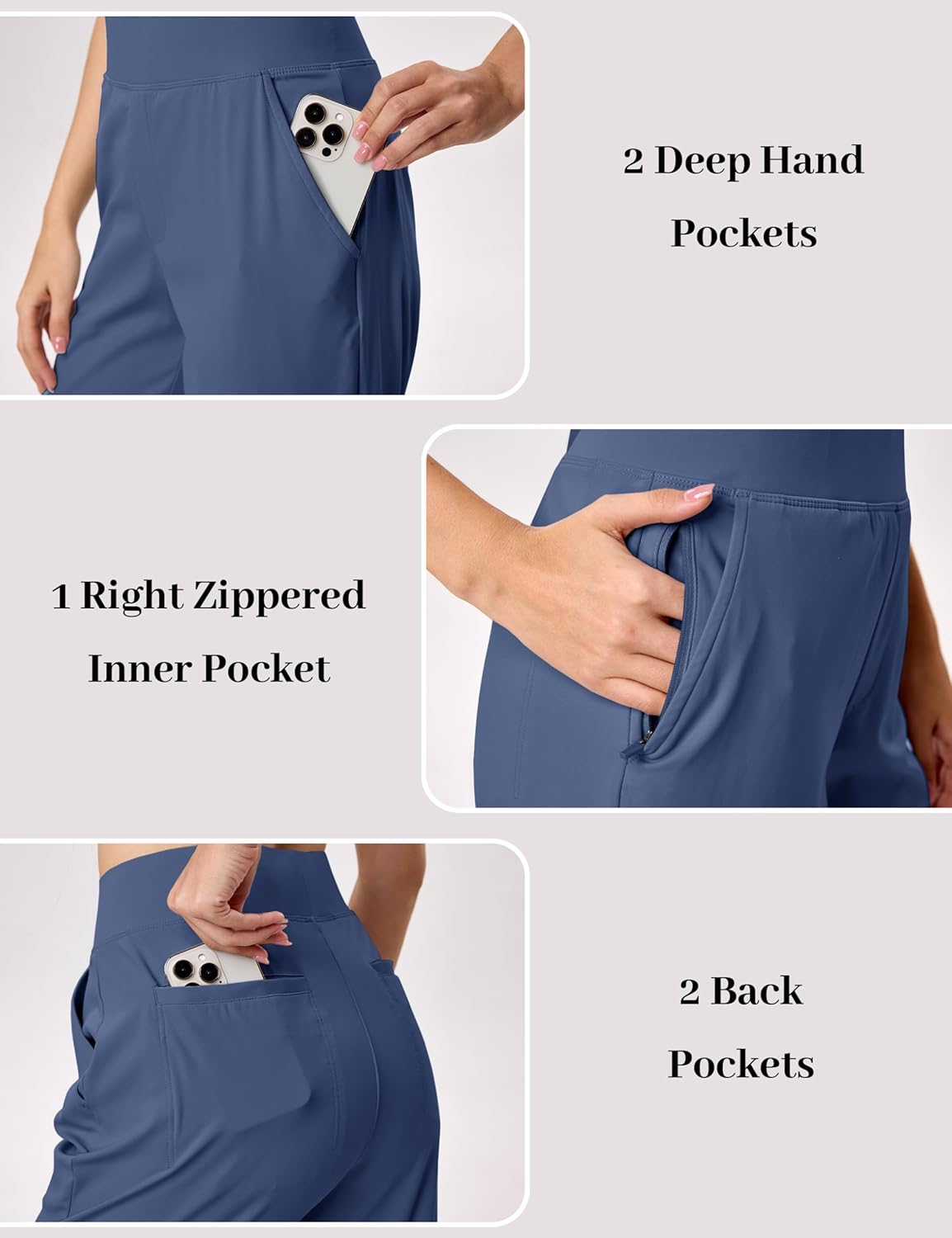 MAGCOMSEN Womens Golf Pants UPF 50+ High Waisted Stretch 7/8 Ankle Dress Work Casual Slack Summer Travel Pants 5 Pockets - Image 6