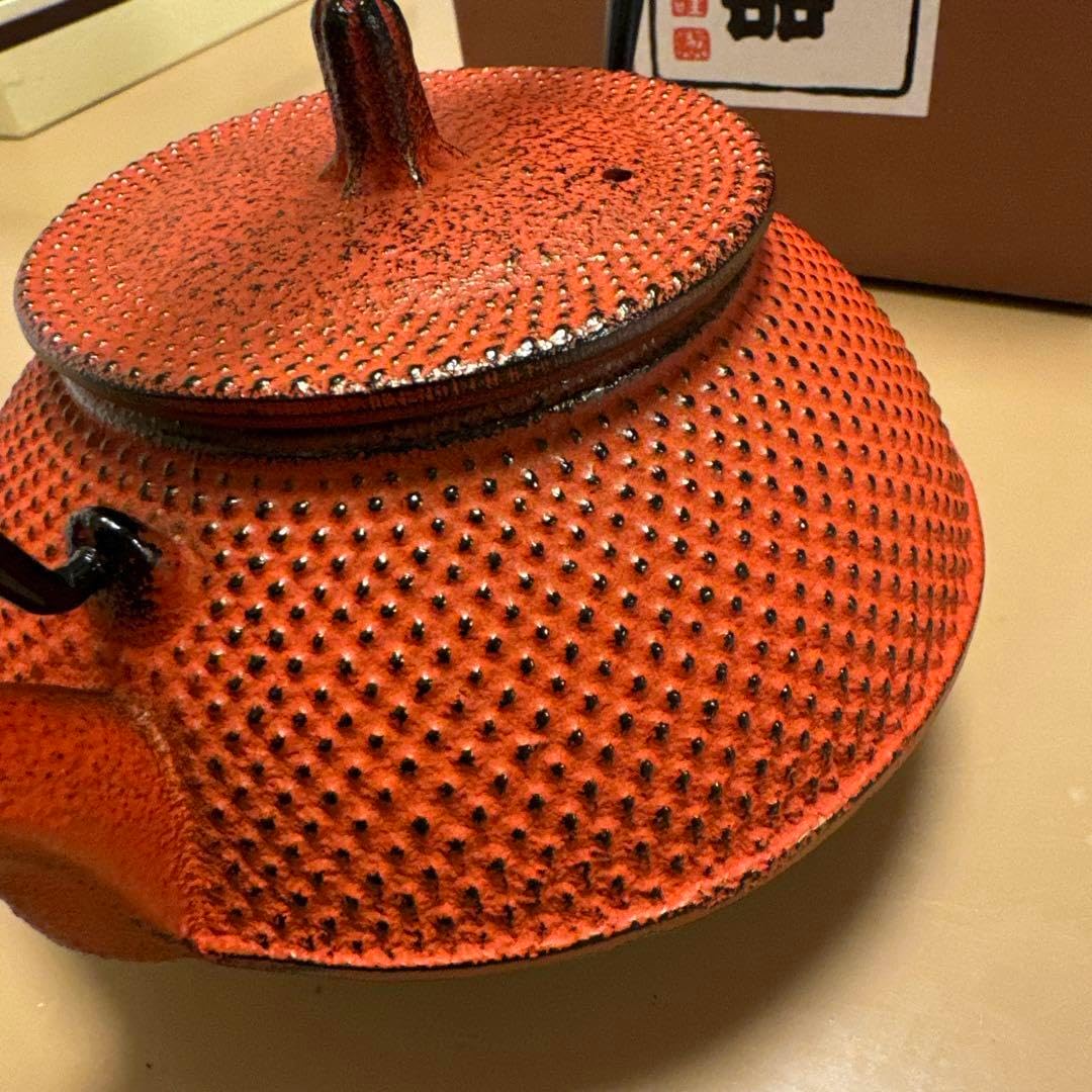 南部鉄 鉄瓶 朱赤 Amazon｜池永鉄工 鉄瓶 1.2L 日本製 IH対応