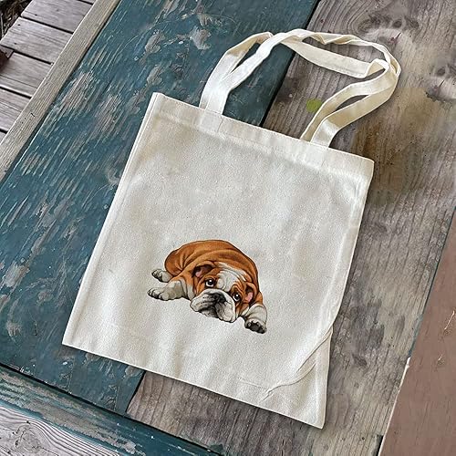 Vista 78 de WIRESTER Bolsa de lona reutilizable para mujeres y niñas, bolsa de compras de comestibles, bolsa de hombro, bolsa de viaje, animal de perro y gato