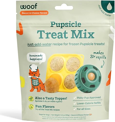 WOOF Mezcla de Pupsicle para perros Recambios de Pupsicle fáciles de hacer Mezcla de Pupsicle sabrosa y saludable Ingredientes saludables