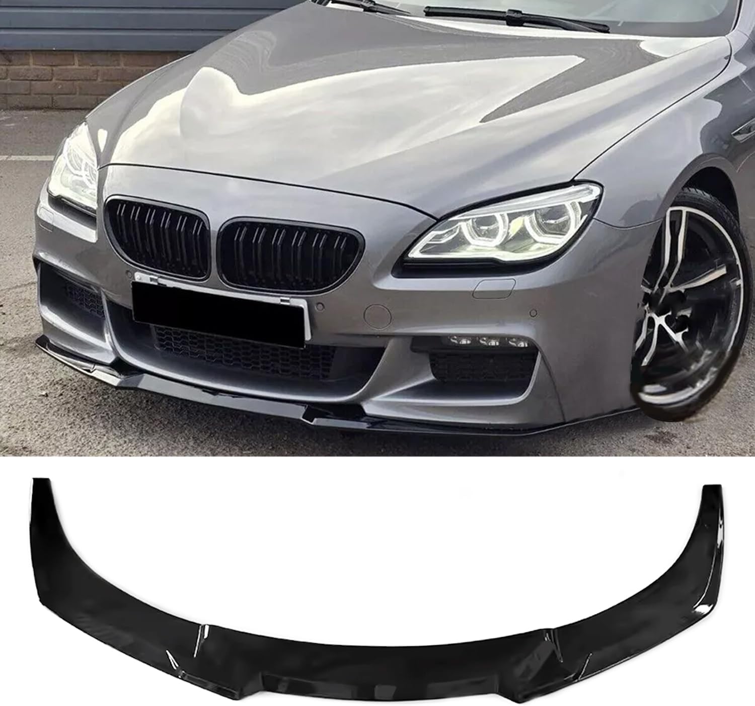 Front Bumper Lip Compatibility with 2012-2019 6 Series F06 F12 F13 M Sport Front Chin Diffuser Lip Air Dam Splitter Spoiler (Carbon Fiber Style)