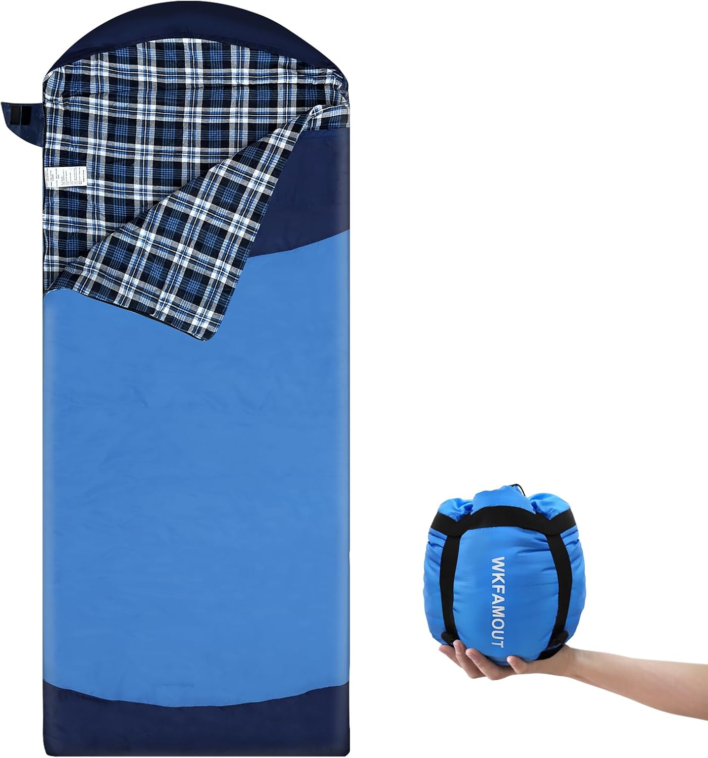 Backpacking Flannel Sleeping Bag Lightweight for Adults Hiking Ultralight Compact Sleeping Bag Portable Warm Weather Summer with Compression Sack Backpacking Flannel Sleeping Bag Lightweight for Adults Hiking Ultralight Compact Sleeping Bag Portable Warm Weather Summer with Compression Sack