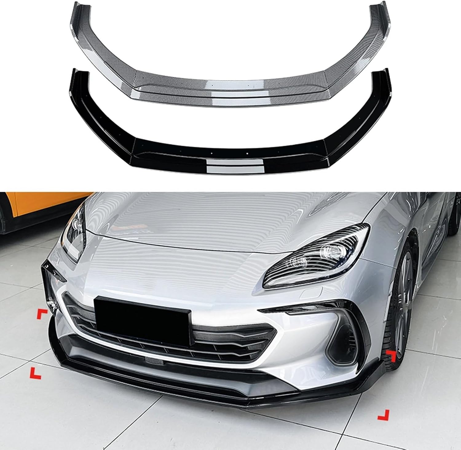 クルマノ向う正面バンパースポイラー-spoiler スバル BRZ 2022 2023 2024 クルマ使道フロントスポイラーリップブレードロワーガード スフ