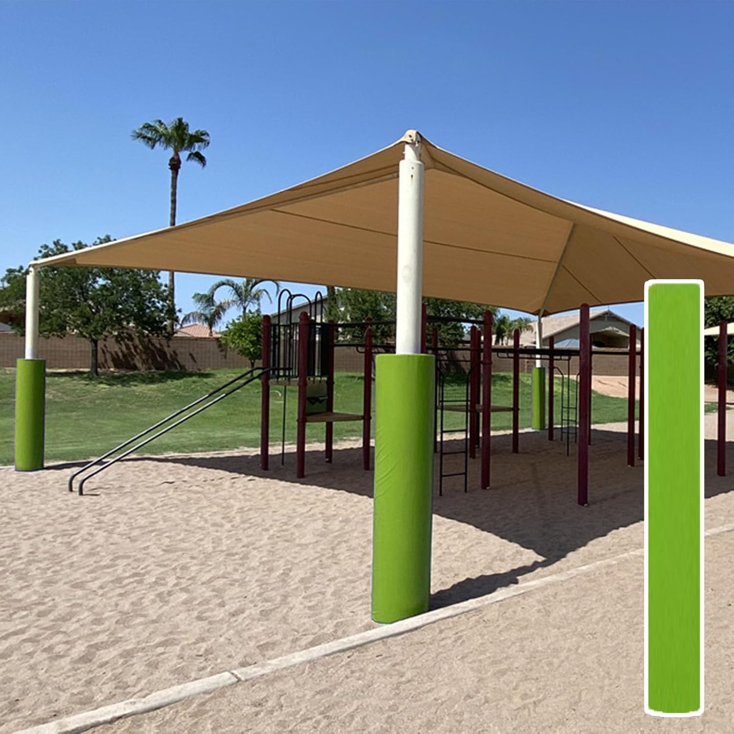 4 ft Tall Basketball Hoop Pole Column Cover Indoor Outdoor, Wrap Foam Round Pole Padding for Awning Poles, Parking Safety Crash Pad