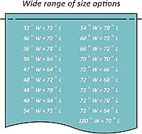 Vista 5 de Mrs Awesome 60x72 forro de cortina de ducha con 6 imanes, PEVA transparente, cortina de plástico gruesa de 10 agujeros para baño, impermeable, 60 x