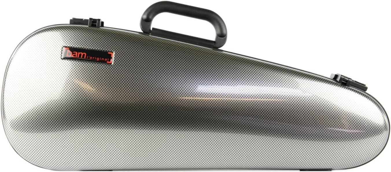 Bam Hightech Overhead Cabin Violin Case (Silver Carbon