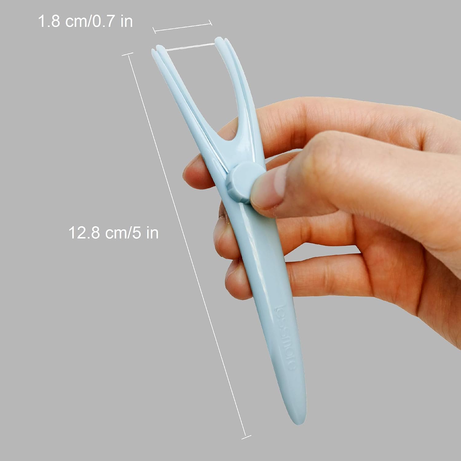 Eco-Friendly Lessmore Dental Floss Set for Teeth Floss Holder with Dispenser/Stand + Refill Floss Roll Total 100m for 2 Years Supply & Made from Food Grade Material & 3 Colors (one Pack, Blue)