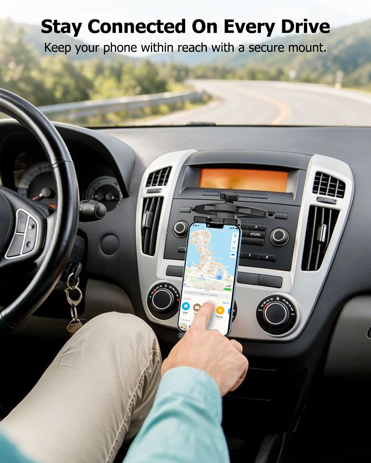 Support Tablette Voiture Lecteur CD, Fixation Tablette Voiture Base CD