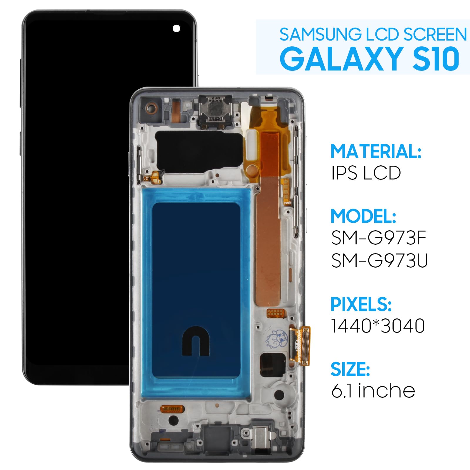 Yondista TFT for Samsung Galaxy S10 Screen Replacement SM-N973 6.1
