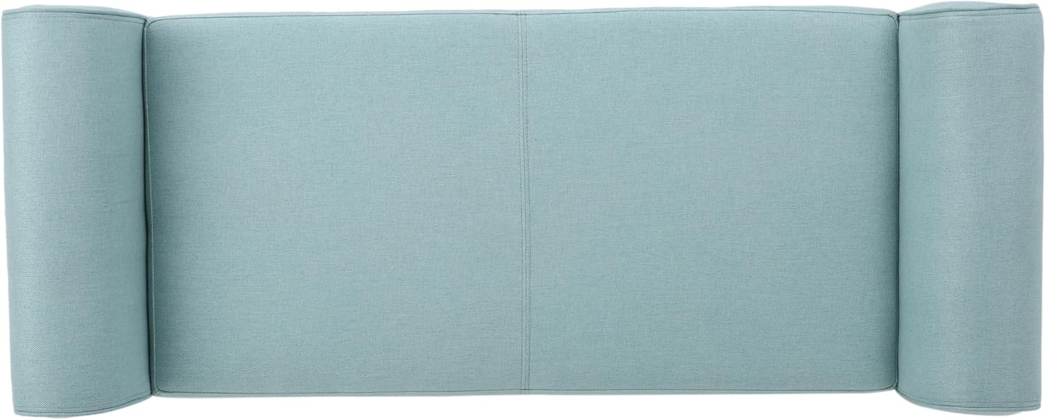 50'' Fabric Armed Storage Bench, End of Bed for Living Room Bedroom Entryway,Clost,Light Blue