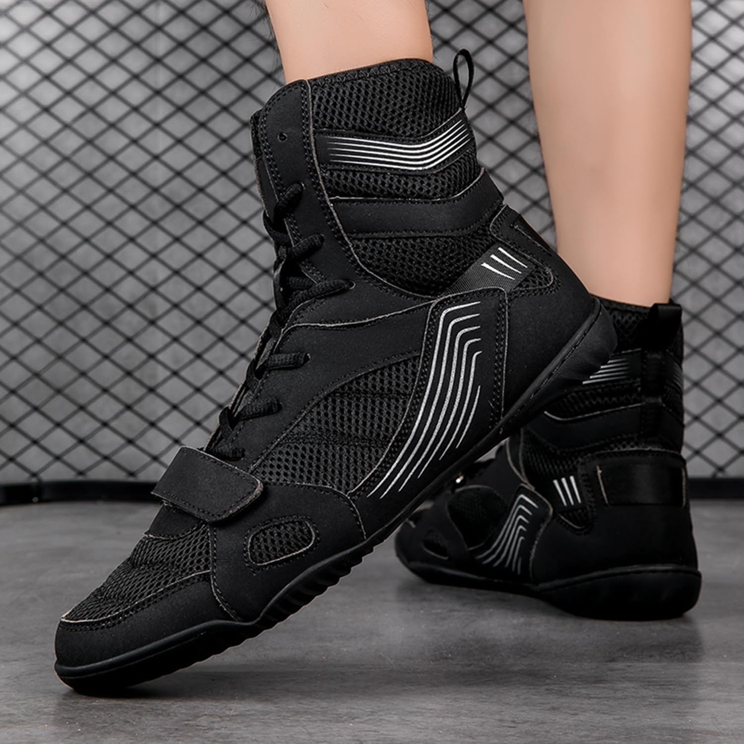 High Top Wrestling Shoes Boxing Shoes for Kids, Boys, Girls, Teenager