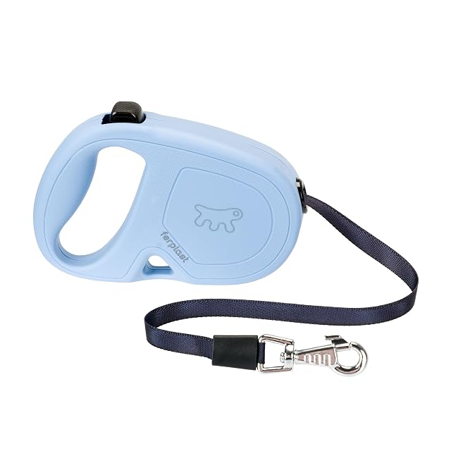 Ferplast Correa retráctil para Perros medianos Flippy One Tape S, Correa Extensible 4 m, máx 15 kg, Azul