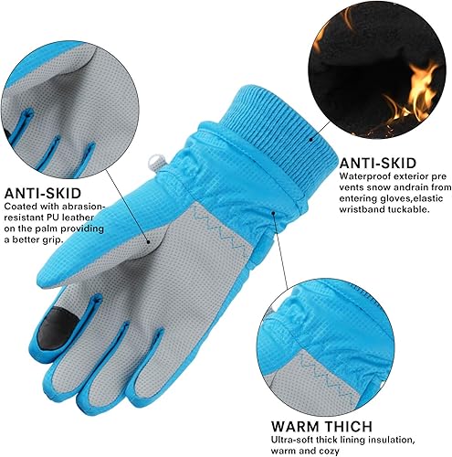 Miniatura 3 de Guantes de nieve para hombre y mujer, impermeables, para invierno, cálidos, para esquí, snowboard, guantes para mujer