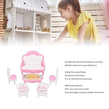 ドールハウス　輸入家具　リビングセット Amazon | iLAND ミニチュア木製ドールハウス家具セット:ソファ