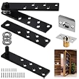 Door Pivot Hinge, Heavy Duty Hidden Door Hinge for Murphy Door Bookshelf Bookcase, Max 330 Lb (Black)