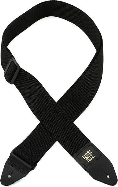 Ernie Ball Polypro Guitar Strap, Black (P04037)