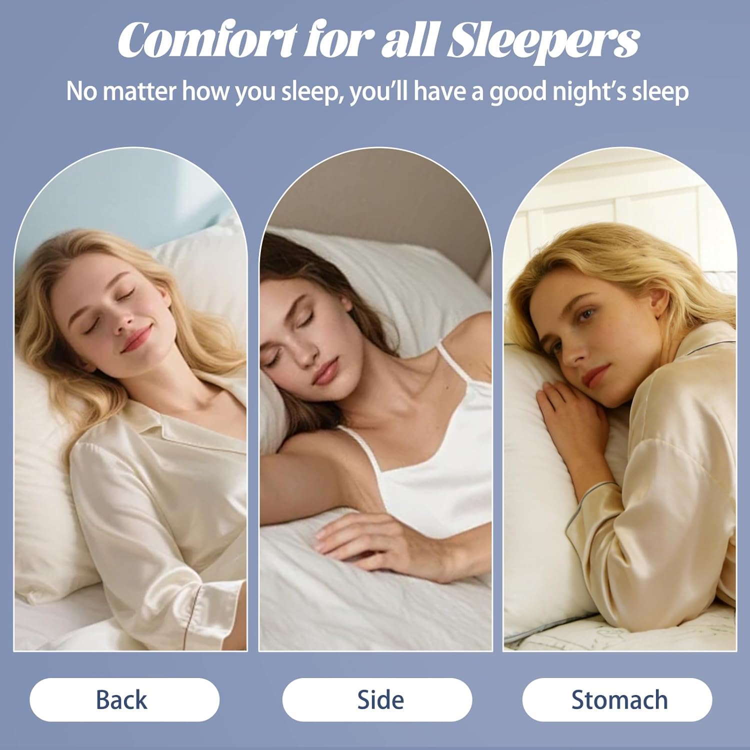 Luxury Goose Feather Down Pillows Queen Size Set of 2,Premium 3-Chamber Bed Pillows for Deep Sleep,900+ Fill Power,400 Count Cotton Shell,Hotel Quality Pillow for Side, Back Sleepers,20" x 28" - Image 5