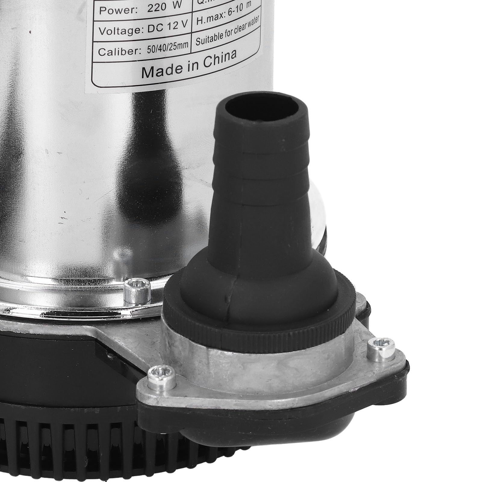Bomba Sumergible de CC, Potente Bomba de Flujo de Agua de Alta Elevación de 220W para Jardines, Estanques, Acuicultura, Acero Inoxidable