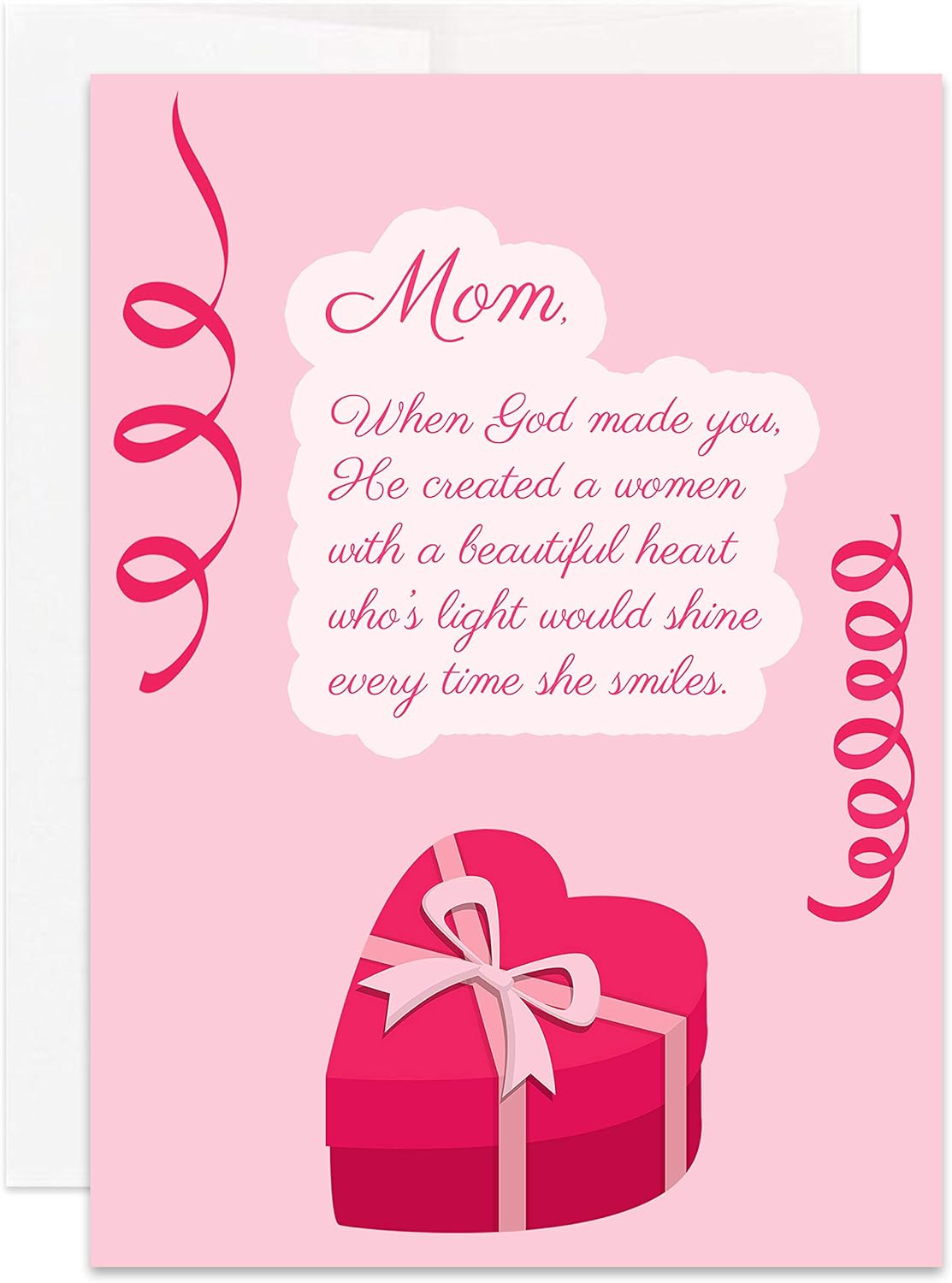 Christian Mom Birthday Card for Mom Card Christian Birthday Card, Christian Gift for Mother Woman Her Birthday (Pack of 25)