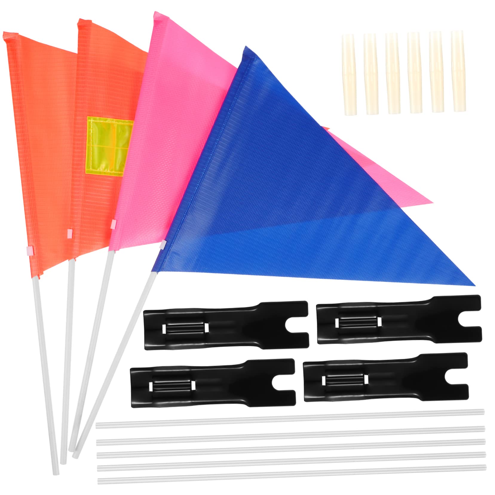 YARNOW Bike Flags 5pcs Cycling Safety Flag Bright Conspicuous Design for Enhanced Bike Visibility