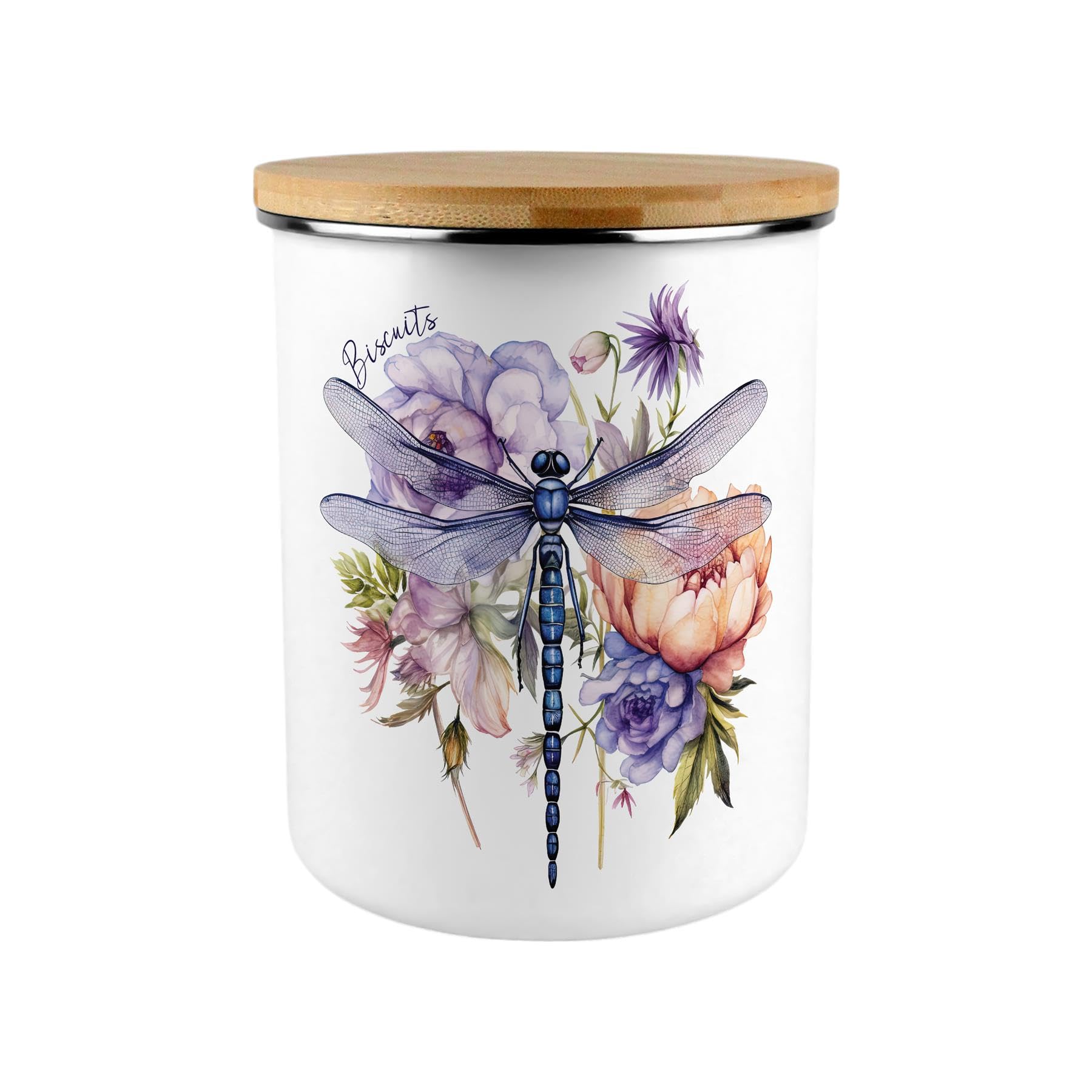 Purely Home Dragonfly Biscuit Storage Tin - 2.7L Extra-Large Kitchen Container