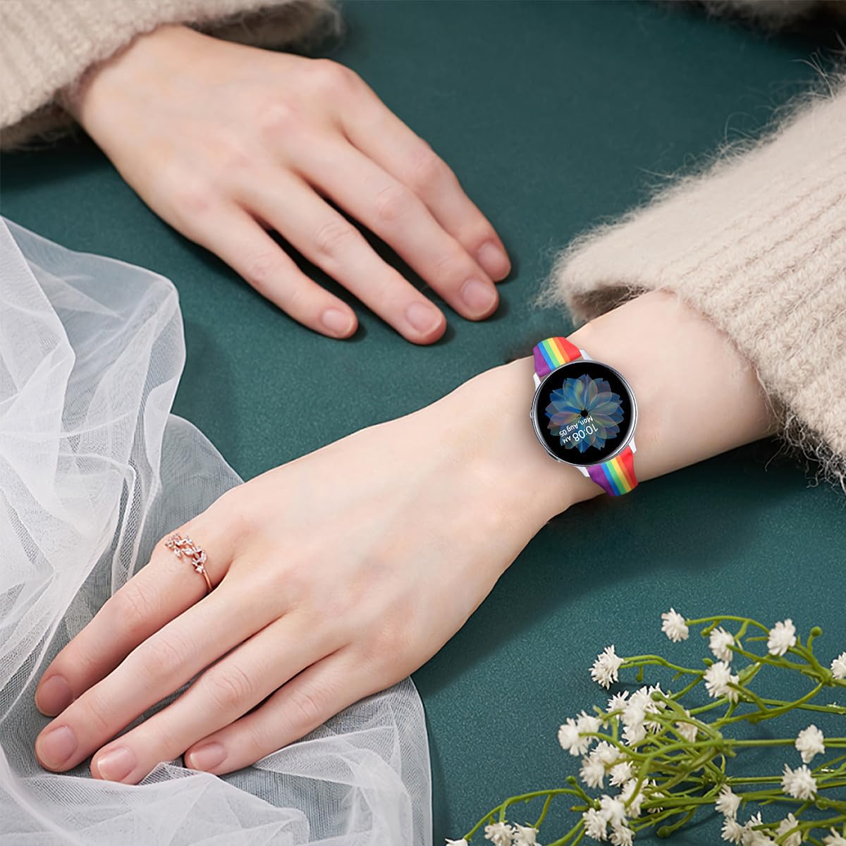 3 Piezas Correa de Cuero para Reloj de Unidades Banda de Reemplazo Resistente Ligera y Transpirable Compatible con Relojes Inteligentes para