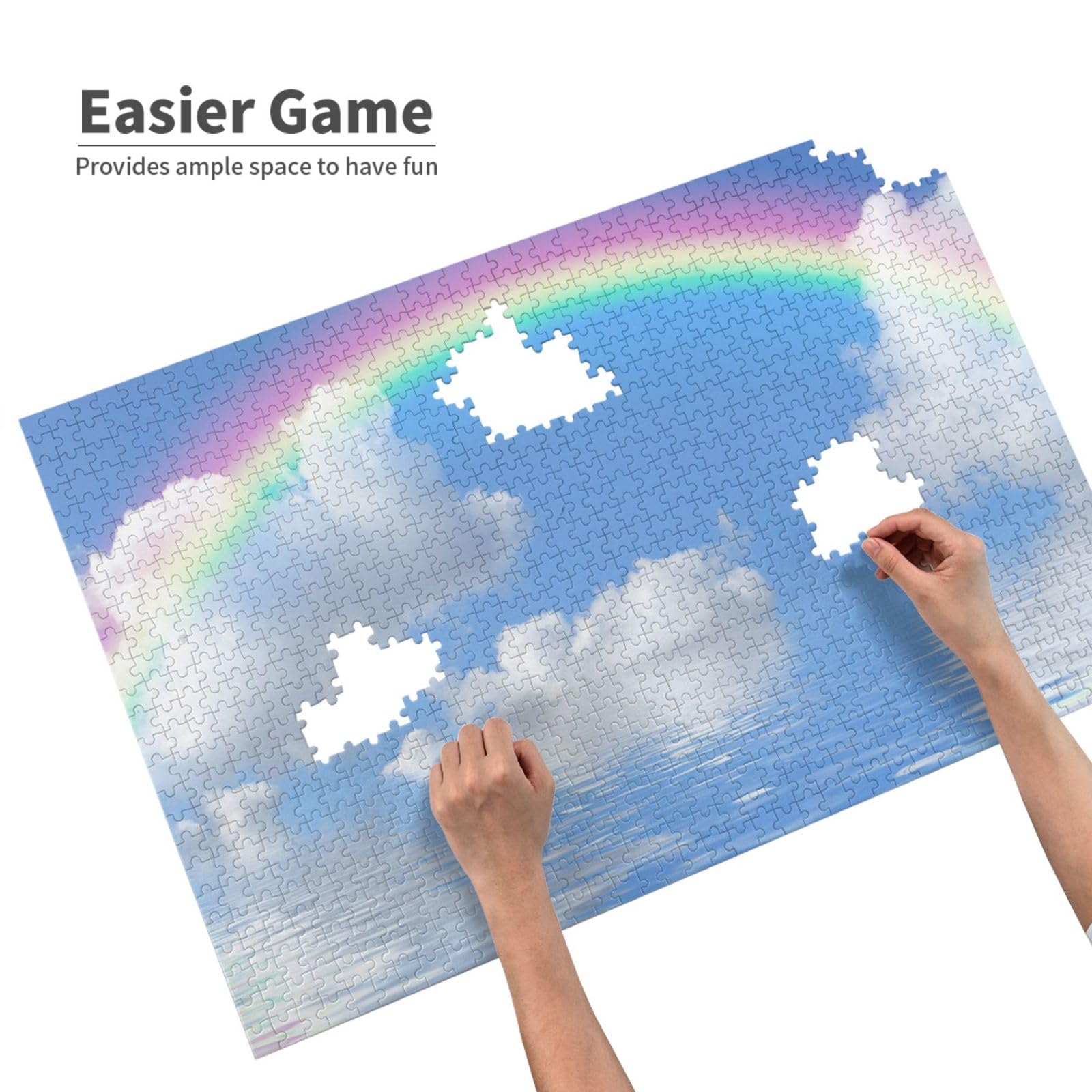 Amazon.co.jp: 1000ピース ジグソーパズル 虹 海 空(8) 大人用 木製