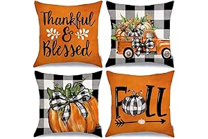 GEEORY Fall Decorative 18x18 inch Pillow Covers for Farmhouse